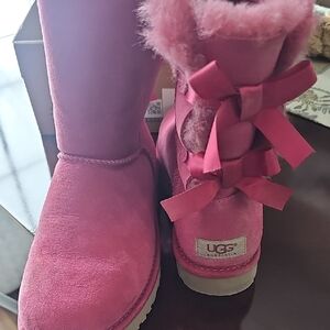 UGG Bailey Bow Dusty Rose Boots